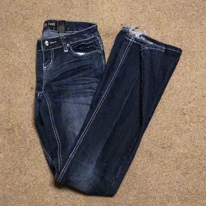 Bootcut blue jeans